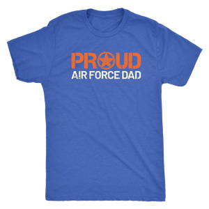 Proud Air Force Dad T-Shirt - Men's Ultra Soft Short Sleeve Military Father Tee - Island Dog T-Shirt Company