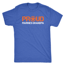 Proud Grandpa of a Marine T-Shirt - Men's Ultra Soft Short Sleeve Military Grandfather Tee - Island Dog T-Shirt Company