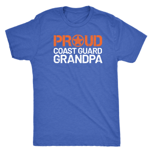 Proud Coast Guard Grandpa T-Shirt - Men's Ultra Soft Short Sleeve Military Grandfather Tee - Island Dog T-Shirt Company