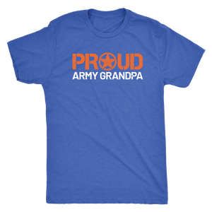Proud Army Grandpa T-Shirt - Men's Ultra Soft Short Sleeve Military Grandfather Tee - Island Dog T-Shirt Company