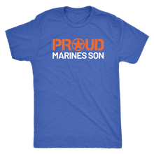 Proud Son of a Marine - Men's Ultra Soft Comfort Short Sleeve Tee - Son's Military Pride Shirt for His Mom or Dad - Island Dog T-Shirt Company