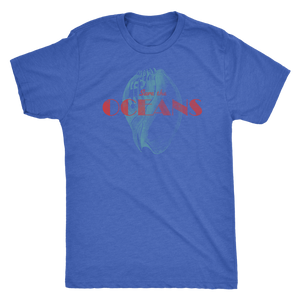 Vintage Seashell Save the Oceans Men's Tee -  Men's Ultra Soft Comfort Short Sleeve Tee - Retro Ocean T-shirt for Him - Island Dog T-Shirt Company
