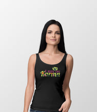 I Run on Karma - Yoga Shirts for Women Loose Racerback Womens Workout Shirts - Island Dog T-Shirt Company