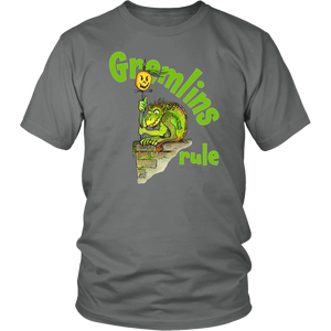 Gremlins Rule Spooky Halloween Tee - Illustrated Graphic Tshirt for Men & Women - Island Dog T-Shirt Company