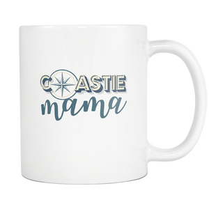 Coastie Mama Coffee Mug - 11 ounce Tea Cup - Hot Chocolate Mug - Island Dog T-Shirt Company