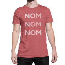 Men's Ultra Soft Comfort Short Sleeve Tee - Nom Nom Nom - Guy's Foodie Shirt - Island Dog T-Shirt Company