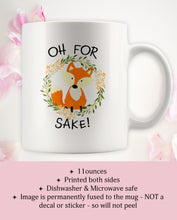 Oh For Fox Sake Funny Coffee Mug - Sarcastic Red Fox Humorous Novelty Mugs - Island Dog T-Shirt Company