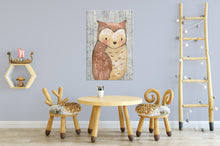 Woodland Nursery Decor for Boys - Boy Nursery Decor - Canvas Wall Art for Nursery - 5 Sizes - Baby Boy Room Woodland Owl over Birch Trees - Island Dog T-Shirt Company