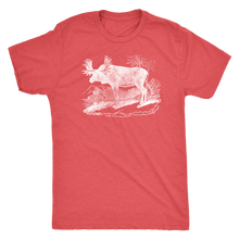 Vintage Moose Guy's Retro Tee - Men's Ultra Soft Comfort Short Sleeve Tee - Moose T-shirt for Him - Island Dog T-Shirt Company