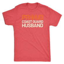 Proud Coast Guard Husband - Men's Ultra Soft Short Sleeve Military Hubbie Tee - Island Dog T-Shirt Company