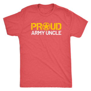 Proud Army Uncle in Yellow - Men's Ultra Comfort Short Sleeve Military UncleTee - Island Dog T-Shirt Company