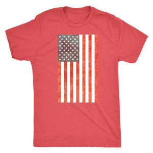 American Flag - Vintage Distressed US Flag - Men's Short Sleeve Ultra Comfort Tee - Island Dog T-Shirt Company