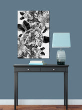 Room Decor for Women - Glam Decor - Black and White Home Decor - Flower Painting - Peony Fall - Island Dog T-Shirt Company