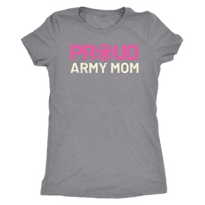 Proud Army Mom - Women's Ultra Soft Comfort Short Sleeve Tee - Mom's Military Pride Shirt - Island Dog T-Shirt Company