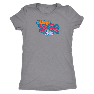 Feeling Groovy Since 1960 - Ladies' Birthday Year Shirt for Women - Anniversary Ultra Soft Tee - Island Dog T-Shirt Company