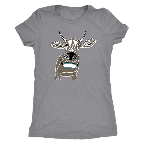 Illustrated Tipsy Cow Women's Ultra Soft Short Sleeve Comfort Tee - Island Dog T-Shirt Company