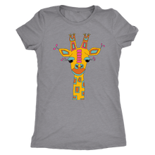 Illustrated Giraffe Women's Ultra Soft Triblend Short Sleeved Comfort Tee - Island Dog T-Shirt Company