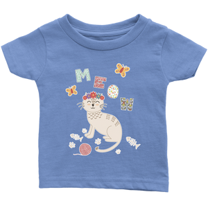 Meow Cat Shirt for Infants - Baby Sizes 6M, 12M, 18M and 24M - Island Dog T-Shirt Company