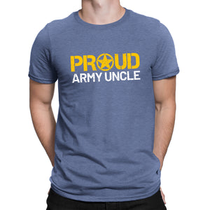 Proud Army Uncle in Yellow - Men's Ultra Comfort Short Sleeve Military UncleTee - Island Dog T-Shirt Company