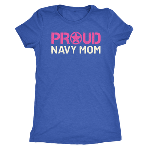 Proud Navy Mom - Women's Ultra Soft Comfort Short Sleeve Tee - Mom's Military Pride Shirt - Island Dog T-Shirt Company