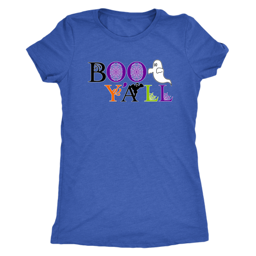 Boo Y'All - Southern Women's Funny Halloween Ghost Ultra Soft Tee - Island Dog T-Shirt Company