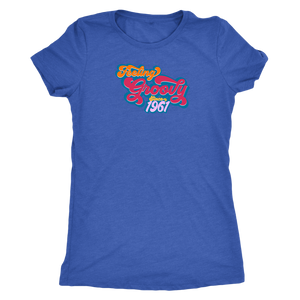 Feeling Groovy Since 1961 - Ladies' Birthday Year Shirt for Women - Anniversary Ultra Soft Tee - Island Dog T-Shirt Company