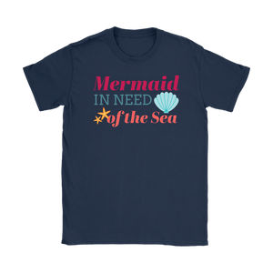 Mermaid in Need of the Sea - Women's Beach & Summer T-Shirt - Island Dog T-Shirt Company