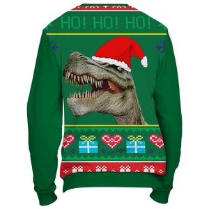 Ugly Christmas Sweater Shirt - Funny Trex Santa Tacky Xmas Novelty Tee - Island Dog T-Shirt Company