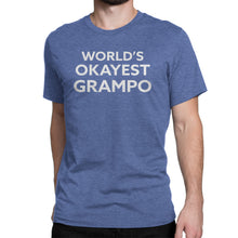 World's Okayest Grampo - Funny Men's Extra Soft Triblend T-Shirt - Island Dog T-Shirt Company