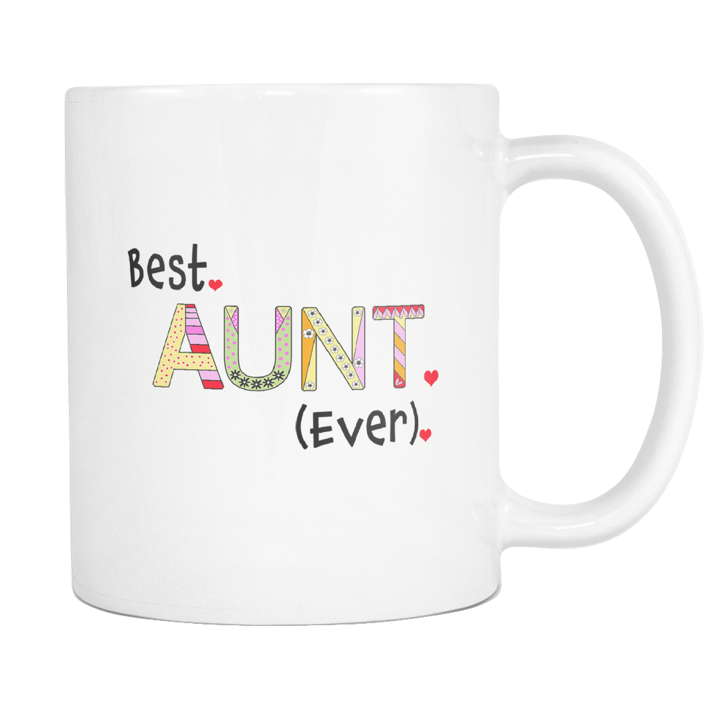 Best Aunt Ever 11 ounce Coffee Mug - Tea Cup - Hot Chocolate Mug - Island Dog T-Shirt Company