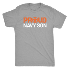 Proud Navy Son - Men's Ultra Soft Comfort Short Sleeve Tee - Son's Military Pride Shirt for His Mom or Dad - Island Dog T-Shirt Company