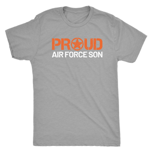Proud Air Force Son - Men's Ultra Soft Short Sleeve Military Son Tee - Island Dog T-Shirt Company