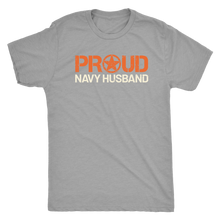 Proud Navy Husband - Men's Ultra Comfort Short Sleeve Military Hubbie Tee - Island Dog T-Shirt Company
