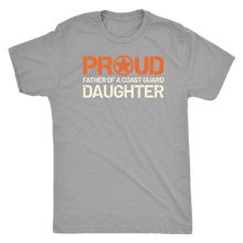 Proud Father of a Coast Guard Daughter - Men's Ultra Soft Short Sleeve Military Father Tee - Island Dog T-Shirt Company