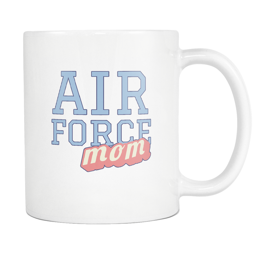 Air Force Mom 11 oz Coffee Mug - Tea Cup - Hot Chocolate Mug for Mother - Island Dog T-Shirt Company