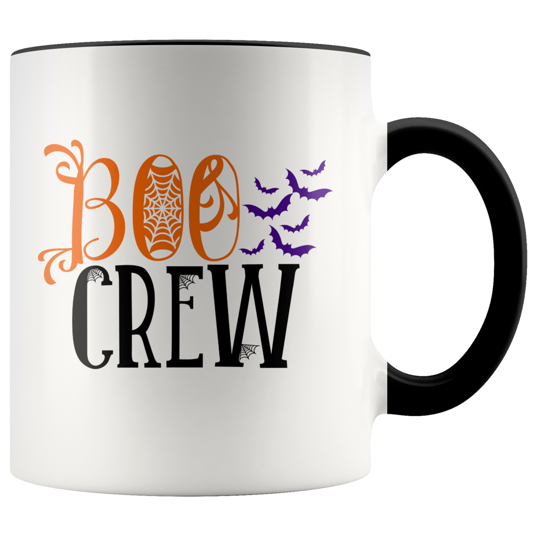 Boo Crew Funny Halloween Ghost Coffee Mug with Vampire Bats - Island Dog T-Shirt Company