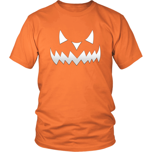Scary Evil Pumpkin Face Halloween T Shirt for Men & Women - Island Dog T-Shirt Company