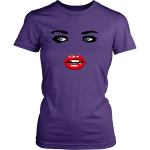 Sexy Face Tee - Women's Short Sleeve Graphic Print Tshirt for Ladies & Teens - Island Dog T-Shirt Company