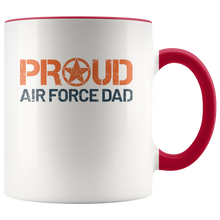 Proud Air Force Dad - USAF - United States Air Force - 11 oz 2-Color Coffee Mug for Airman's Father - Island Dog T-Shirt Company
