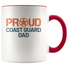 Proud Coast Guard Dad - USCG - United States Coast Guard - 11 oz 2-Color Coffee Mug for Coastie's Father - Island Dog T-Shirt Company