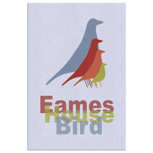 Modern Wall Art Canvas - Mid Century Modern Wall Decor - Eames House Bird Wrapped Canvas - Island Dog T-Shirt Company