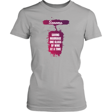 Sonoma - Saving Marriage One Glass at a Time - California Wine Lover Shirt - Island Dog T-Shirt Company