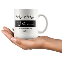 Personalized Coffee Mug - Mr & Mrs Mugs - Choose Your Last Name and Year - 2 Mug Set - Island Dog T-Shirt Company