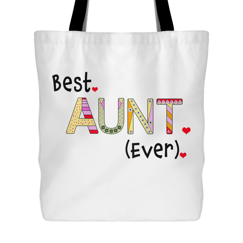 Best Aunt Ever - Gift Idea for Auntie - Reusable Shopping Tote Bag - Island Dog T-Shirt Company