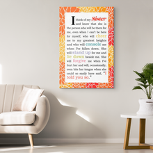 Sister Quotes Wall Decor - Present Ideas for Sister - Sister Gift from Sister - Wrapped Canvas Wall Art - Island Dog T-Shirt Company