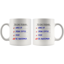To Do List Coffee Mug - Funny Morning Routine Mug for Men - Island Dog T-Shirt Company
