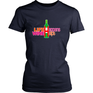 Life Happens Girlfriend T-Shirts for Women Funny Tees for Her Ladies Night Out - Island Dog T-Shirt Company