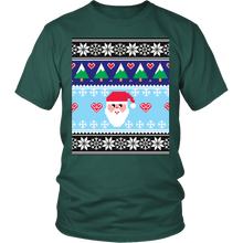 Ugly Christmas Shirt for Men and Women - Holiday Party Santa Unisex Tee - Dark - Island Dog T-Shirt Company