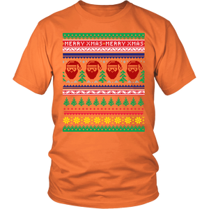 Ugly Christmas Shirt for Men and Women - Hipster Santa Holiday Party Unisex Tee - S - 4XL - Island Dog T-Shirt Company