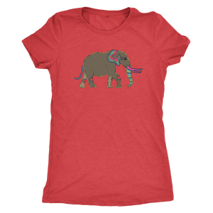 Illustrated Elephant Women's Ultra Soft Short Sleeved Comfort Tee - Island Dog T-Shirt Company